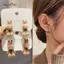 AqToCna Ngọt Ngào Dễ Thương Floing Sang Trọng Nơ Thỏ Bông Tai Dành Cho Nữ Thời Trang Hàn Quốc Động Vật Bông Tai Trang Sức Dự Tiệc Bé Gái Quà Tặng AqToCna