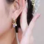2023 Bông Tai Thỏ Tím Nữ Ngọc Trai Cao Cấp Zircon Bông Tai Mùa Xuân Bông Tai 6.18