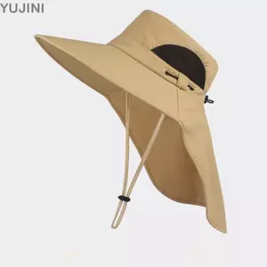 Mũ xô YUJUNI, Mũ đi biển có thể tháo rời chống tia cực tím, có khăn choàng vành rộng thoáng khí Mũ ngư dân mùa xuân hè