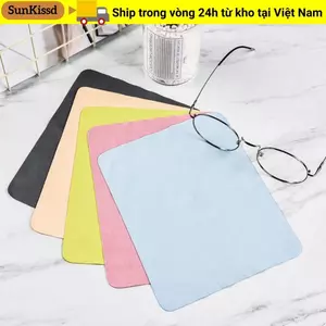 SUNKISSD 5 / 10 Chiếc Kính Lau, Phụ Kiện Kính Mắt Vải Ống Kính Vải Làm Sạch Microfiber, Khăn Lau Màn Hình Sợi Siêu Mịn Nhiều Màu Da Lộn
