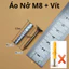 Túi 50 Tắc kê sắt, vít nở sắt mạ kẽm M6/M8-TOOLIX