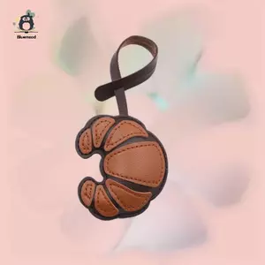 Móc Khóa Hình Croissant Croissant Charm Mặt Dây Chuyền Móc Khóa Trang Sức Cho Bé Gái Nữ Túi Quà Tặng Trang Trí Mới