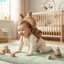 QEARY Bảo vệ đầu an toàn cho trẻ sơ sinh, Miếng bảo vệ đầu chống rơi mềm mại sang trọng an toàn cho bé, Thiết kế động vật dễ thương có thể điều chỉnh thoáng khí thực tế Gối chống va chạm cho trẻ mới biết đi khi đi bộ