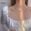LUImo Giả Ngọc Trai Tình Yêu Nelace Thoáng Mát Và Ngọt Ngào Ngọc Trai Vàng Đơn Giản Nelace SBS