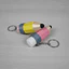 QEARY 3D In Bút Chì Móc Chìa Khóa, Mô Phỏng Sáng Tạo Nút Ngón Tay Mặt Dây Chuyền, Ngộ nghĩnh Fidget Pop Có Thể Bấm Làm Mát Bút Chì Móc Khóa Đồ Chơi Túi Mặt Dây Chuyền