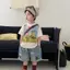 Giảm giá có hạn! Bé trai (90-140) áo SpongeBob + quần short thời trang Hàn Quốc, vải mát