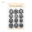 PNPIA- 12 Miếng Nhựa Và Kim Cương Giả Phong Cách Vintage Cameo Trâm Chân Trong Cổ