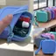 Túi du lịch AWNGD, Macaron Color Smooth Zipper Ví đựng tiền xu, Túi đựng tai nghe chống nước bằng silicon cổ điển dành cho học sinh