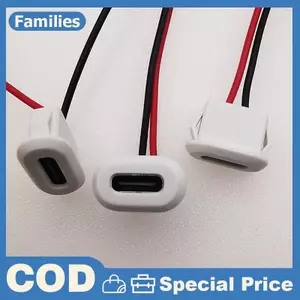 Đầu nối USB Type C Type-C có thẻ Bule Nữ Sạc nhanh Cổng Ja USB-C Sạc cắm Soet Đèn bàn Cổng sạc hình elip