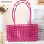 # HB # Túi Tote đi biển dệt rỗng bằng nhựa Túi xách nữ Thiết kế rộng rãi cho kỳ nghỉ hè.