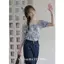 Áo thun ngắn tay hoa một vai Slim-Fit Xanh ngắn phong cách cao cấp