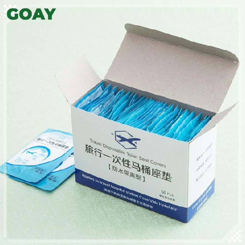 GOAY 50 Chiếc Dùng Một Lần An Toàn Du Lịch Nhựa PE Bồn Cầu Bọc Thảm Đệm VN