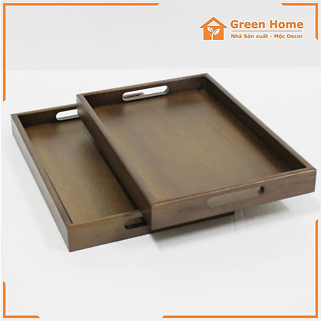 Khay Gỗ Sồi Cao Cấp, Khay Gỗ Dùng Để Đồ Ăn, Đồ Uống, Khay Trà Sử Dụng Bưng Bê Cho Nhà Hàng Quán Cafe