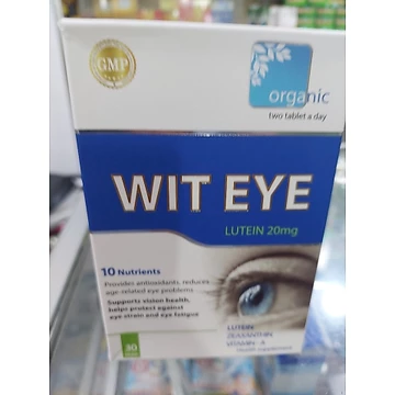 Viên uống bổ mắt WIT EYE - bổ mắt, chống oxy hóa, hạn chế lão hóa mắt, cải thiện thị lực, giảm mỏi mắt - hộp 30 viên