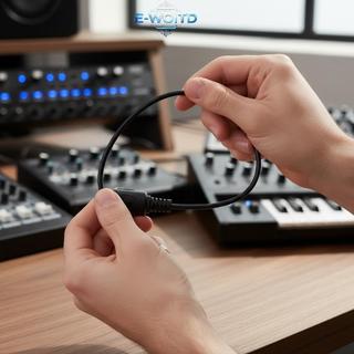 Cáp chuyển đổi TRS E-WOITD MIDI DIN 5 sang 3,5mm Bộ chuyển đổi âm thanh chống tĩnh điện bền linh hoạt cho bánh răng hiệu suất sân khấu E-WOITD