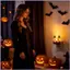Ghost Campfire Nightlight Đèn LED nhấp nháy ma quái dễ thương Đèn ngủ bí ngô ma cho gia đình Tường trong nhà mueadsyvn