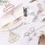 TUYỆT VỜI 1 / 5 Chiếc Nơi Thẻ Thời Trang Mini Kẹp Giấy Lãng Mạn Kim Loại Hoa Hồng Vàng Ảnh Kẹp