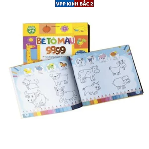 Sách - Bé Tô Màu 9999 Song Ngữ dành cho trẻ từ 2 - 6 tuổi