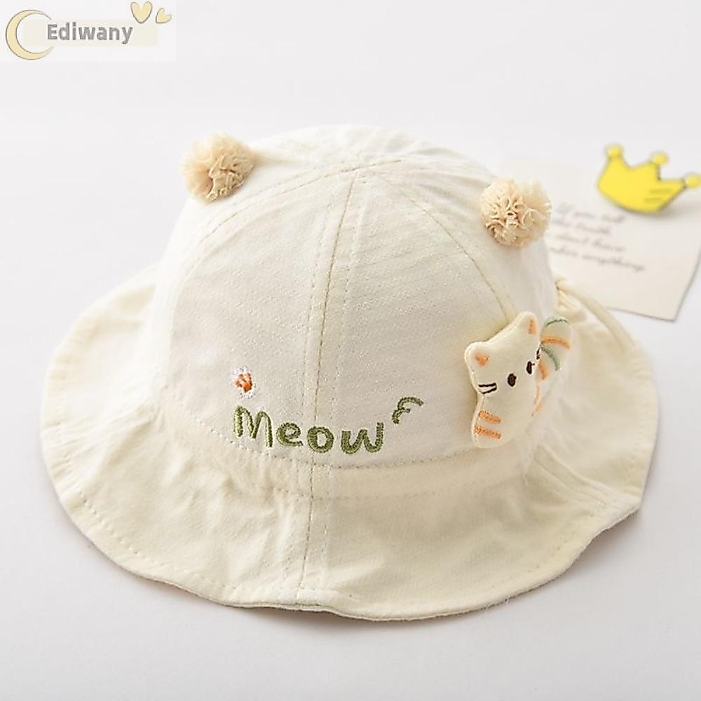 Mũ Cotton EDIWANY, Mũ Bé Gái Hoạt Hình, Mũ Xô Mềm Mại Xuân Hè