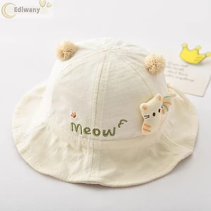 Mũ Cotton EDIWANY, Mũ Bé Gái Hoạt Hình, Mũ Xô Mềm Mại Xuân Hè