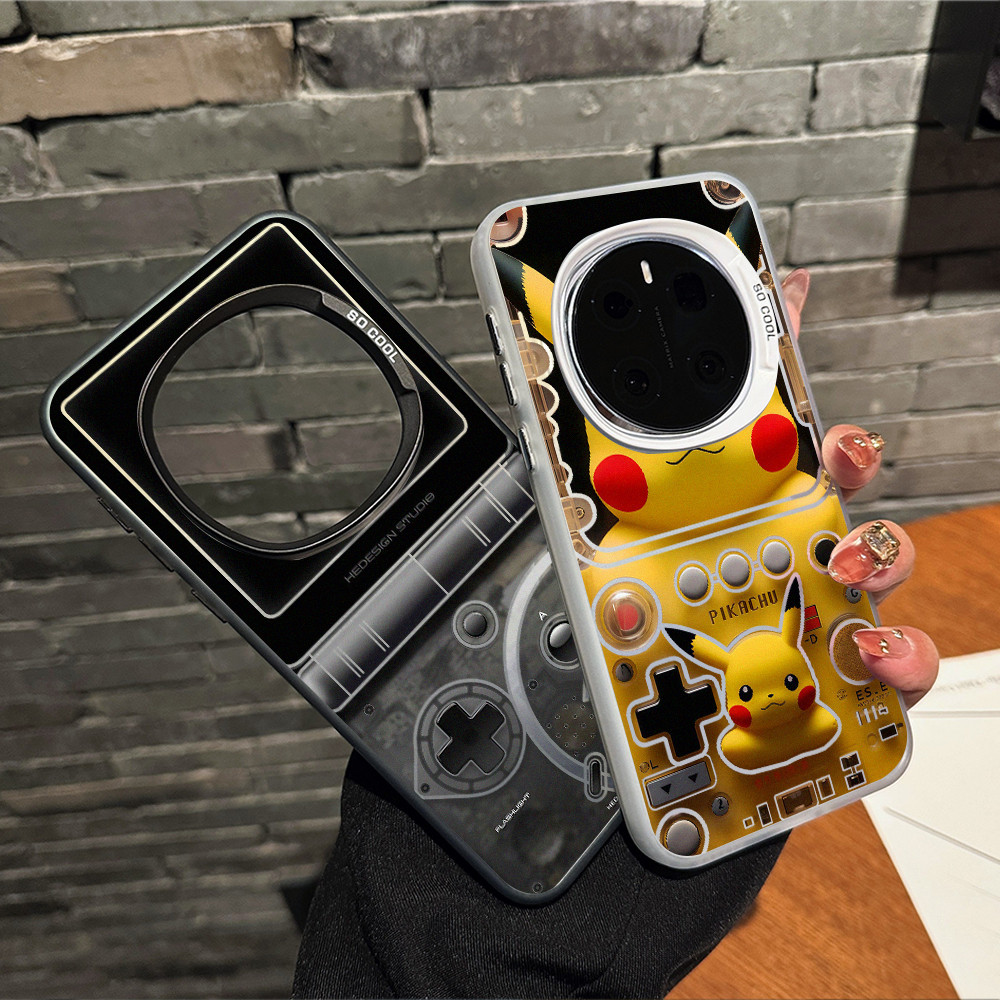 Dành cho Honor Magic 8 Pro / 7 Pro / 6 Pro 600 Pro Win RT GT Pro “Thiết kế máy trò chơi Pikachu ” Vỏ điện thoại cứng Micro Matte / Honor 400 / 300 X9D X9C X8D Vỏ Honor chống sốc