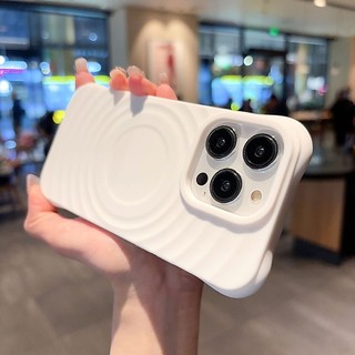 Ốp điện thoại Tpu từ tính hình khuyên sóng cho IPhone 16 15 15pro Max 13 Mini 14 14pro 14max 12 11 Pro Max IX XR SE2 Plus Bìa mềm p2