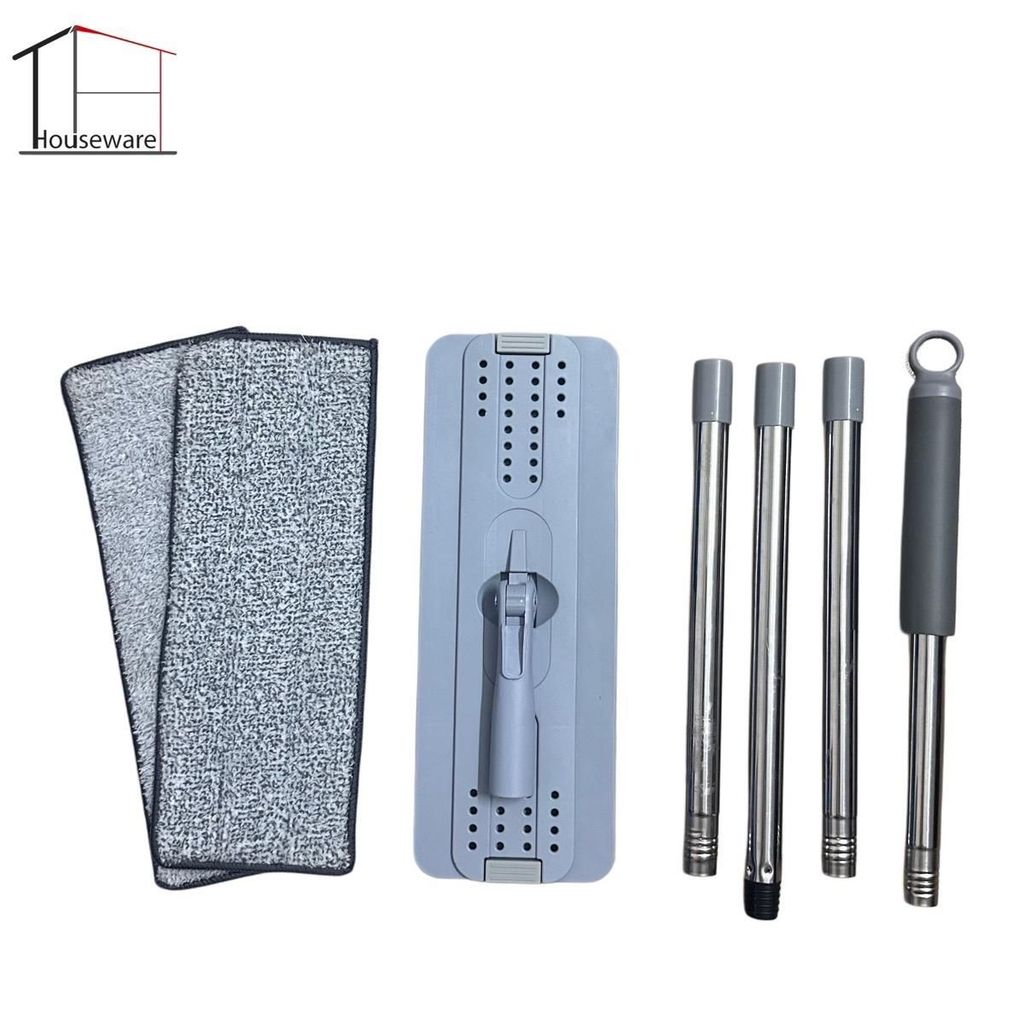 (Tặng Kèm 2 Miếng Lau) Cây Lau Nhà ( Không Bao Gồm Thùng) Bông 12x33cm Lau Sàn Inox Làm Sạch