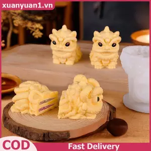 XUAN 3D Khuôn Silicon Sư Tử Dễ Thương Máy Làm Đá Cấp Thực Phẩm Khuôn Tái Sử Dụng Gia Đình Cà Phê Đá Nhà Bếp Kẹo Sô Cô La Bánh Mousse VN