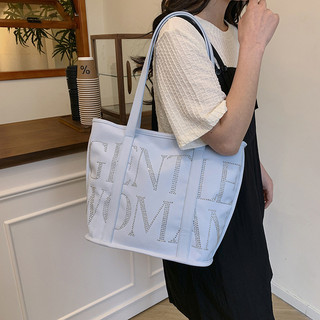 Hot gentlewoman Diamond Surface Letter Single Velvet Texture Túi đeo vai