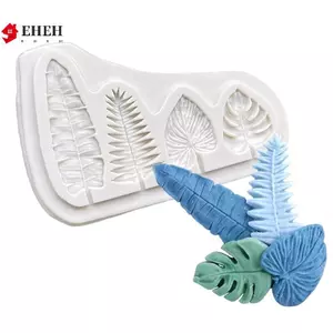 Khuôn Silicon Sugarcraft Lá Cọ Dụng Cụ Nhựa Khuôn Làm Bánh Cupcake Fondant VN