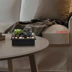 Thác nước để bàn DARON, Thư giãn Đài phun nước để bàn tinh tế, Đồ trang trí nước chảy thực tế bằng nhựa sáng tạo tại nhà