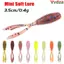 VVDZA 10 chiếc 36mm 0.3g Mồi Câu Cá Mềm Huỳnh Quang Wobbler Đôi Đuôi Câu Cá