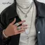 AqToCna Nữ Hợp Thời Trang Tối Giản Hạt CCB Không Đều Choker Nelace Và Vòng Tay Với Dây Kim Loại Xương Đòn Dây Chuyền Trang Sức Thời Trang Quà Tặng AqToCna