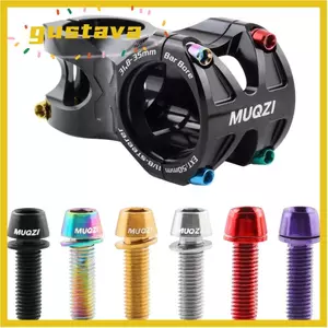 GUSTAVA 6 Bu lông thân cây, Vít thân xe đạp đường trường MTB M5x17mm, có máy giặt Tay lái xe đạp Vít nâng thân bằng thép mạ titan
