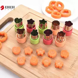 3 Cái / bộ Hình Thỏ Ngôi Sao Rau Củ Cắt Trái Cây Tay Cầm Bằng Nhựa Dụng Cụ Nấu Ăn Di Động Thép Không Gỉ Cắt Trái Cây Khuôn Tiện Ích Nhà Bếp VN