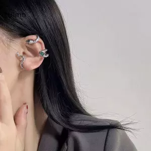 LUImo Hợp Thời Trang Sáng Tạo Hình Rắn Kẹp Tai Dành Cho Nữ Bé Gái Cá Tính Phóng Đại Bông Tai Thời Trang Hàng Ngày Trang Sức Phụ Kiện Quà Tặng SBS