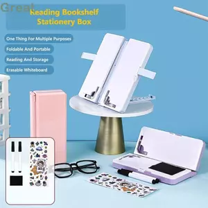 Hộp đựng sách TUYỆT VỜI, Bút chì đọc sách dung lượng lớn đa chức năng, Phim hoạt hình dễ thương Bộ sắp xếp văn phòng phẩm công dụng kép Văn phòng học