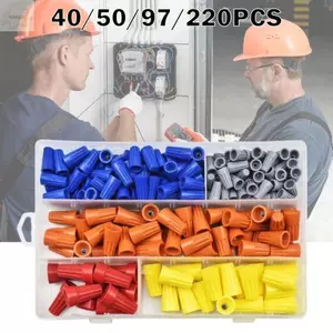 Đầu nối dây AWNGD Hạt, Mũ dây cách nhiệt đầy màu sắc, Thiết bị đầu cuối xoắn đóng hộp Thiết bị đầu cuối kết nối nhanh Điện