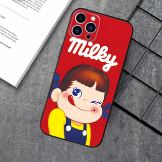 Ốp Điện Thoại TP-1 Fujiya Milky Peko-Chan Cho Apple iPhone 17,15,13,12,11, XS, XR, X, 8,7, Pro, Max, Plus, mini Silicone Đen Cover