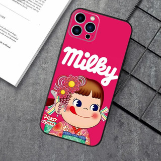 Ốp Điện Thoại TP-1 Fujiya Milky Peko-Chan Cho Apple iPhone 17,15,13,12,11, XS, XR, X, 8,7, Pro, Max, Plus, mini Silicone Đen Cover