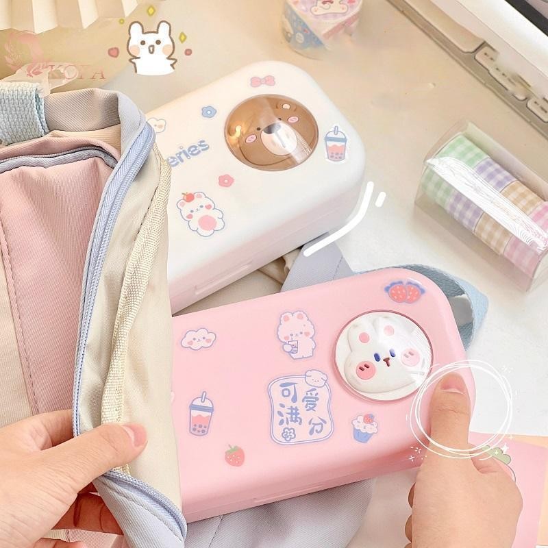 Hộp đựng bút chì hoạt hình hai lớp dung tích lớn KOPA dành cho học sinh, đồ dùng học tập VN
