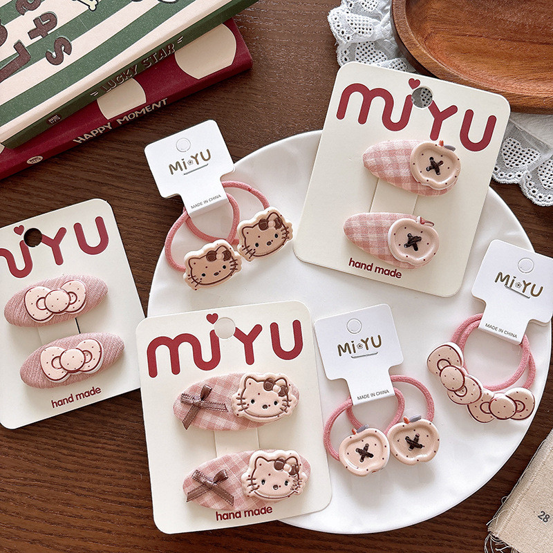 Phụ kiện tóc cho bé gái Kẹp tóc mèo màu hồng dễ thương