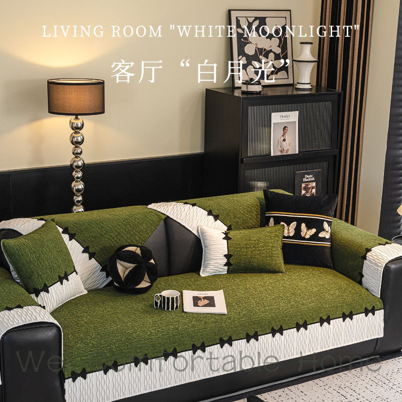 Bốn Mùa Đa Năng Chenille Sofa Đệm 2025 Phong Cách Mới Chính Hãng Da Sofa Đệm Chống Trơn Trượt Đơn Giản Hiện Đại Tựa Lưng Bao Vải