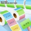 TUYỆT VỜI 300 Cái / Cuộn Nhãn Dán, Nhãn Dán Tên Trống Tự Dính, Nhãn Dán Phân Loại Có Thể Viết Bền Đẹp Văn Phòng Nhà Bếp Bình Thực Phẩm Bình Thủy Tinh