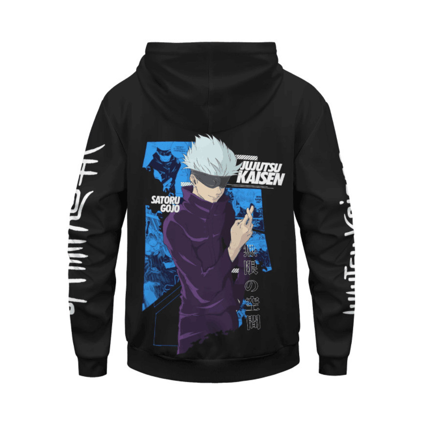 Jujutsu Kaisen Dây Kéo Áo Len Thời Trang 3D In, Phù hợp Unisex