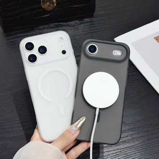 Ống điện thoại cứng PC trong suốt siêu mỏng từ tính cho iPhone 17 Air 16 15 14 13 12 11 Pro Max 14 15 Plus Ống sau trong suốt