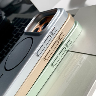 [JLK] Ốp điện thoại Matel từ tính siêu mỏng sang trọng cho iPhone 17 ProMax 16 15 14 13 12 11 Pro Max Plus Ốp điện thoại cứng