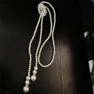 Misa Thanh Lịch Hai Lớp Mô Phỏng Ngọc Trai Áo Len Vòng Cổ Nữ Cổ Dài Dây Chuyền Vòng Cổ