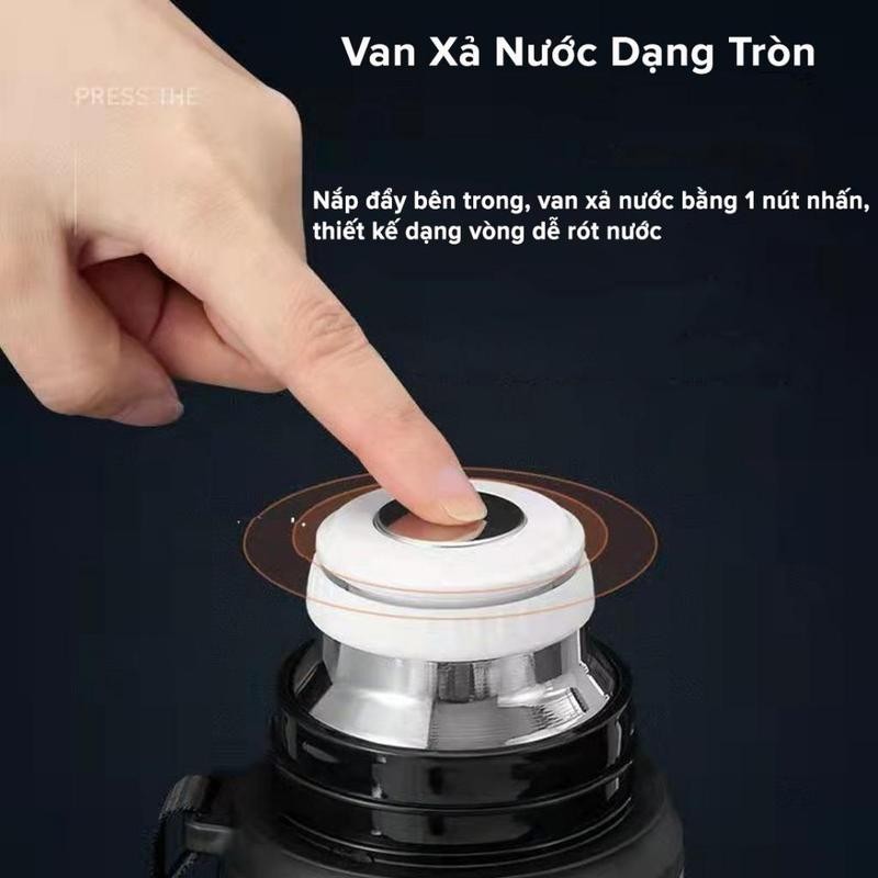 Bình Giữ Nhiệt Dáng Thể Thao Good 800 - 1000ml Từ Inox 304 An Toàn Cao Cấp – Có Nút Nhấn, Cốc Cao