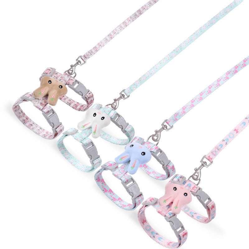 【Ready Stock】 I-Shaped Anti Breaking Loose Cat Pulling Rope Rabbit Model Adjustable Cat Rope Chest Strap hnfy
